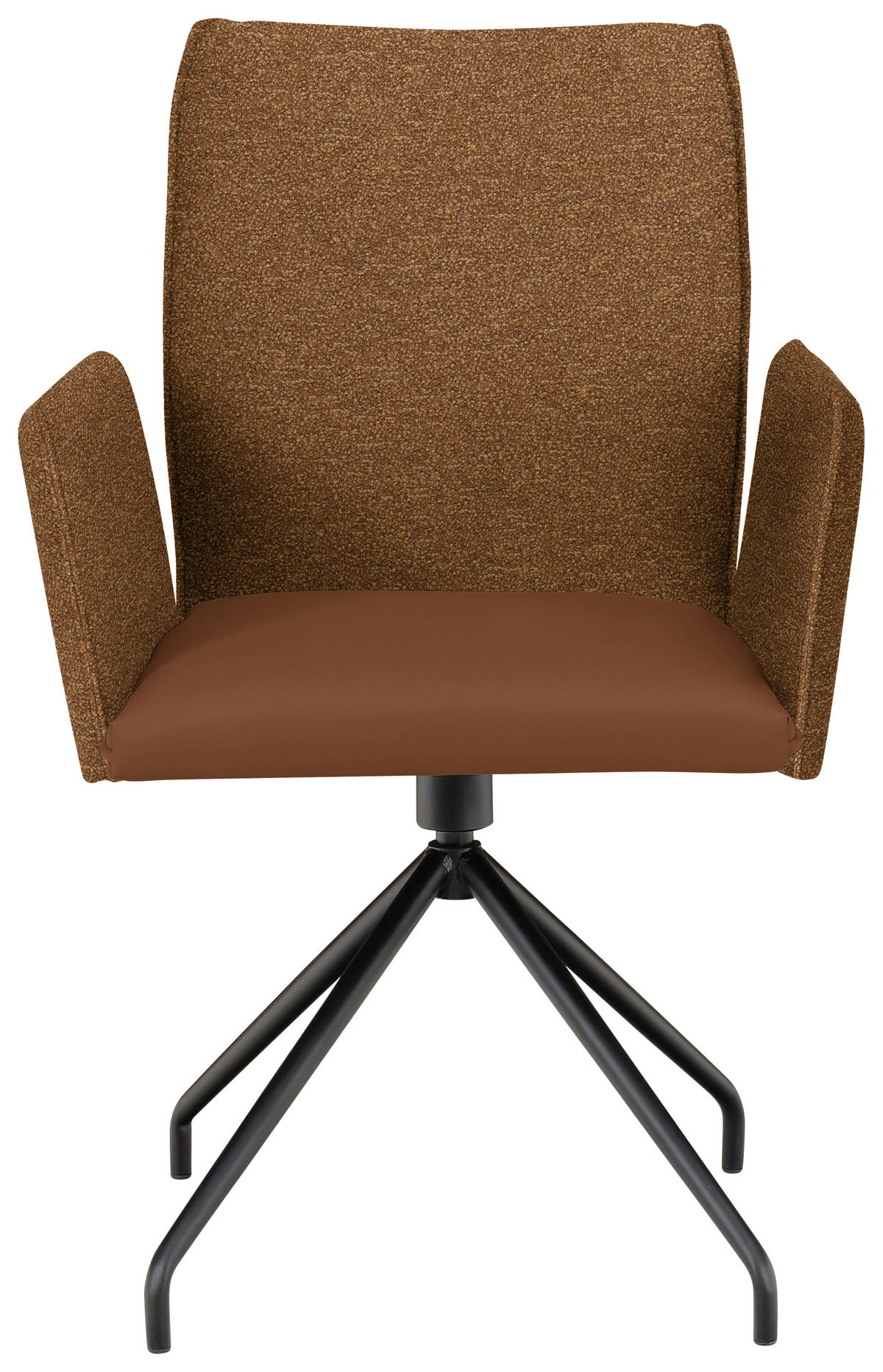 ARMLEHNSTUHL  in Stahl Mikrofaser  - Rostfarben/Schwarz, Design, Textil/Metall (60/91/60cm) - Moderano