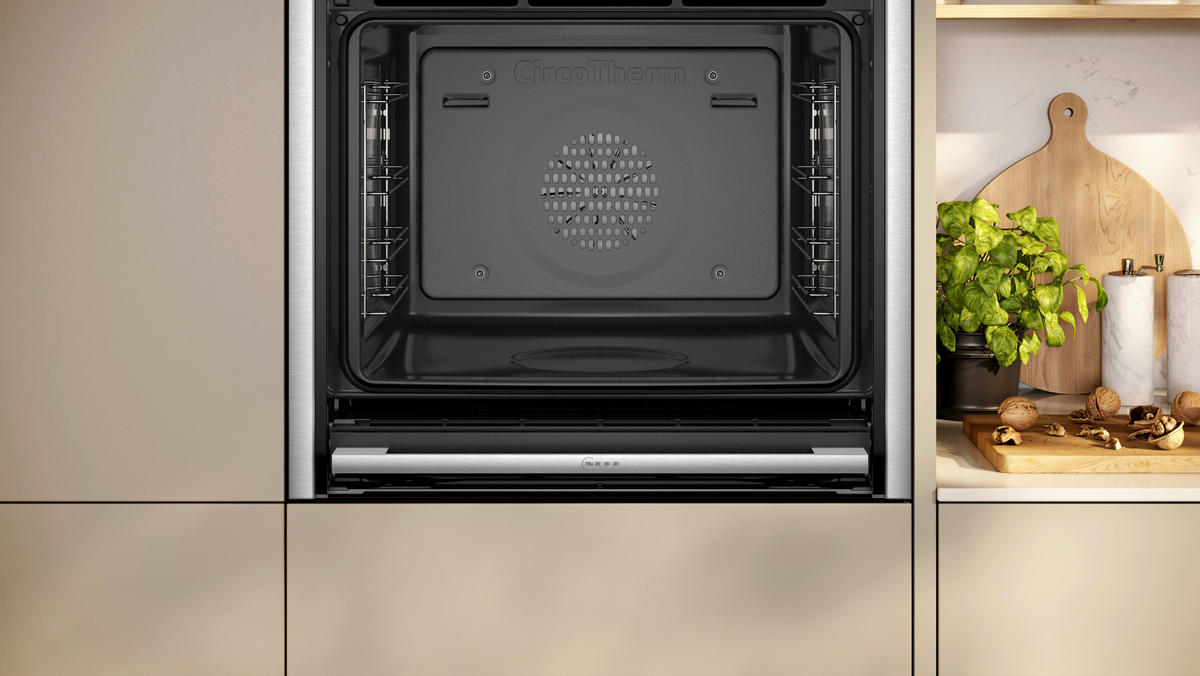 DAMPFBACKOFEN B64FS31N0  - Edelstahlfarben/Schwarz, Basics, Glas/Metall (59,6/59,5/55,0cm) - Neff