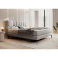 BOXSPRINGBETT 160/200 cm  in Hellgrau  - Hellgrau/Schwarz, Design, Leder/Textil (160/200cm) - Esposa