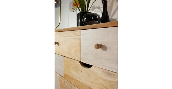 KOMMODE Kata  in 115/80/42 cm  - Naturfarben/Weiß, Design, Holz (115/80/42cm) - Landscape