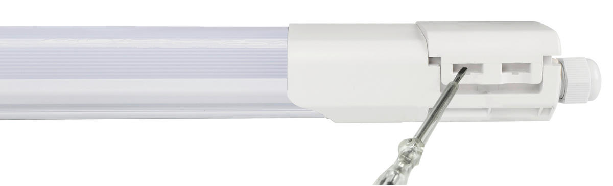 LED-DECKENLEUCHTE plus3 149,5/5,2/4,1 cm   - Weiß, Basics, Kunststoff (149,5/5,2/4,1cm)