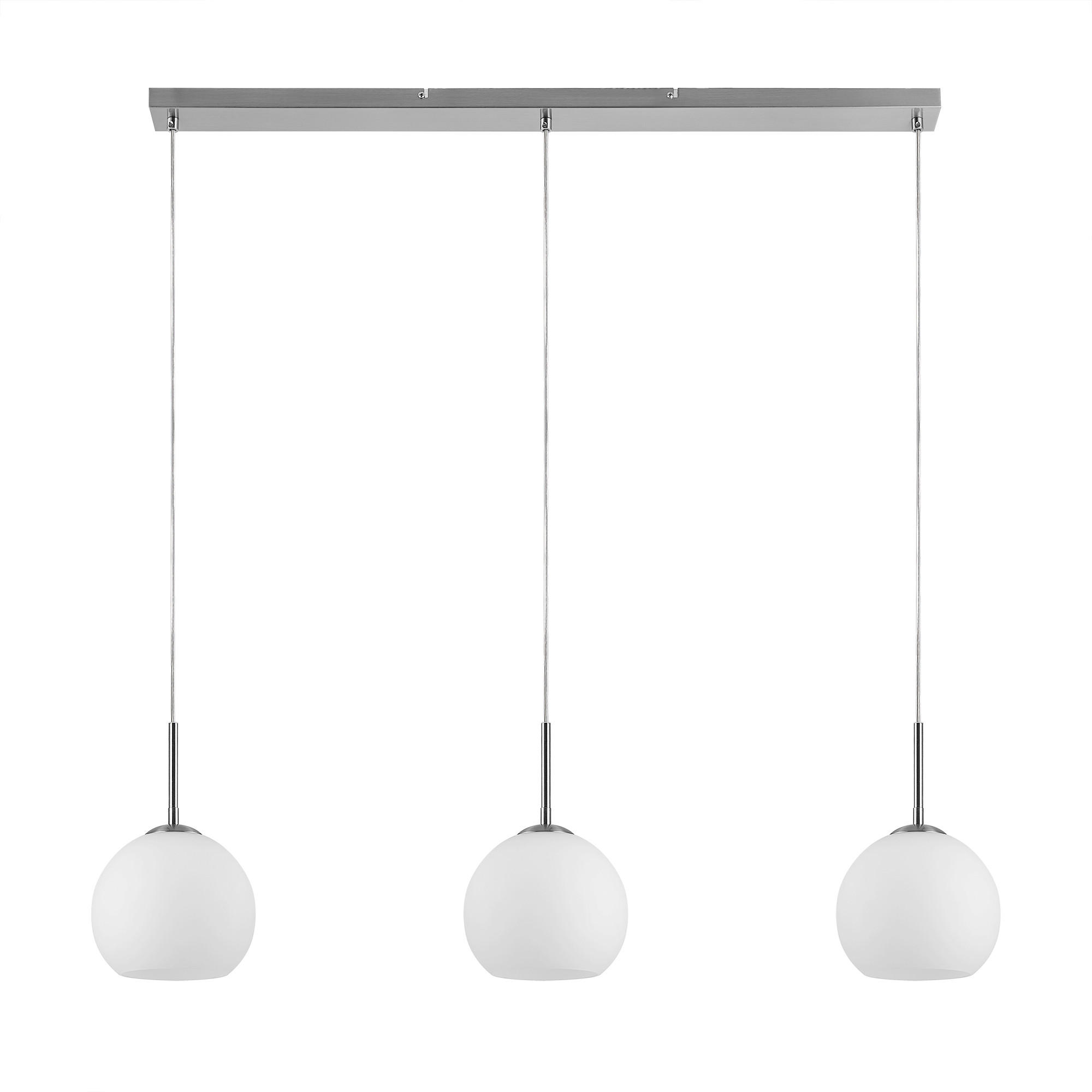 HÄNGELEUCHTE Leonie 110/20/150 cm   - Opal, Basics, Glas/Metall (110/20/150cm) - Novel