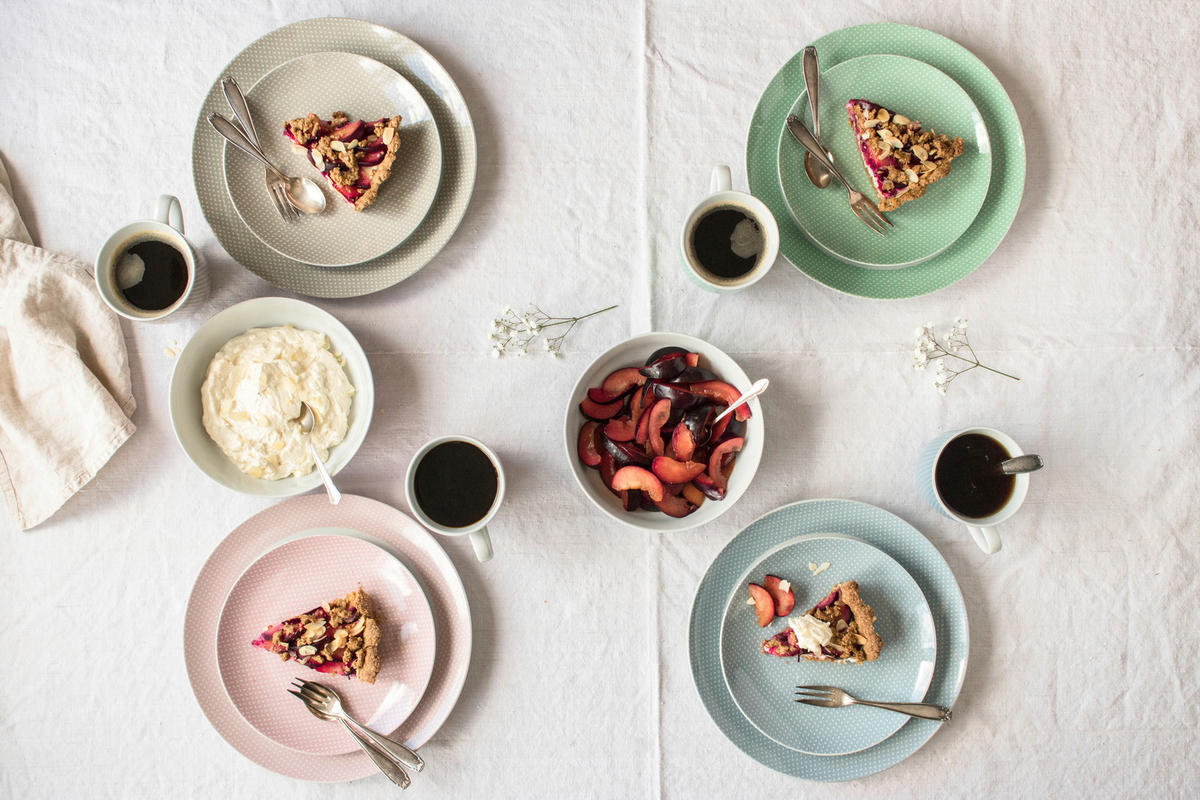 KOMBISERVICE Kitchen Time 16-teilig  - Pastellblau/Hellrosa, Basics, Keramik - Mäser