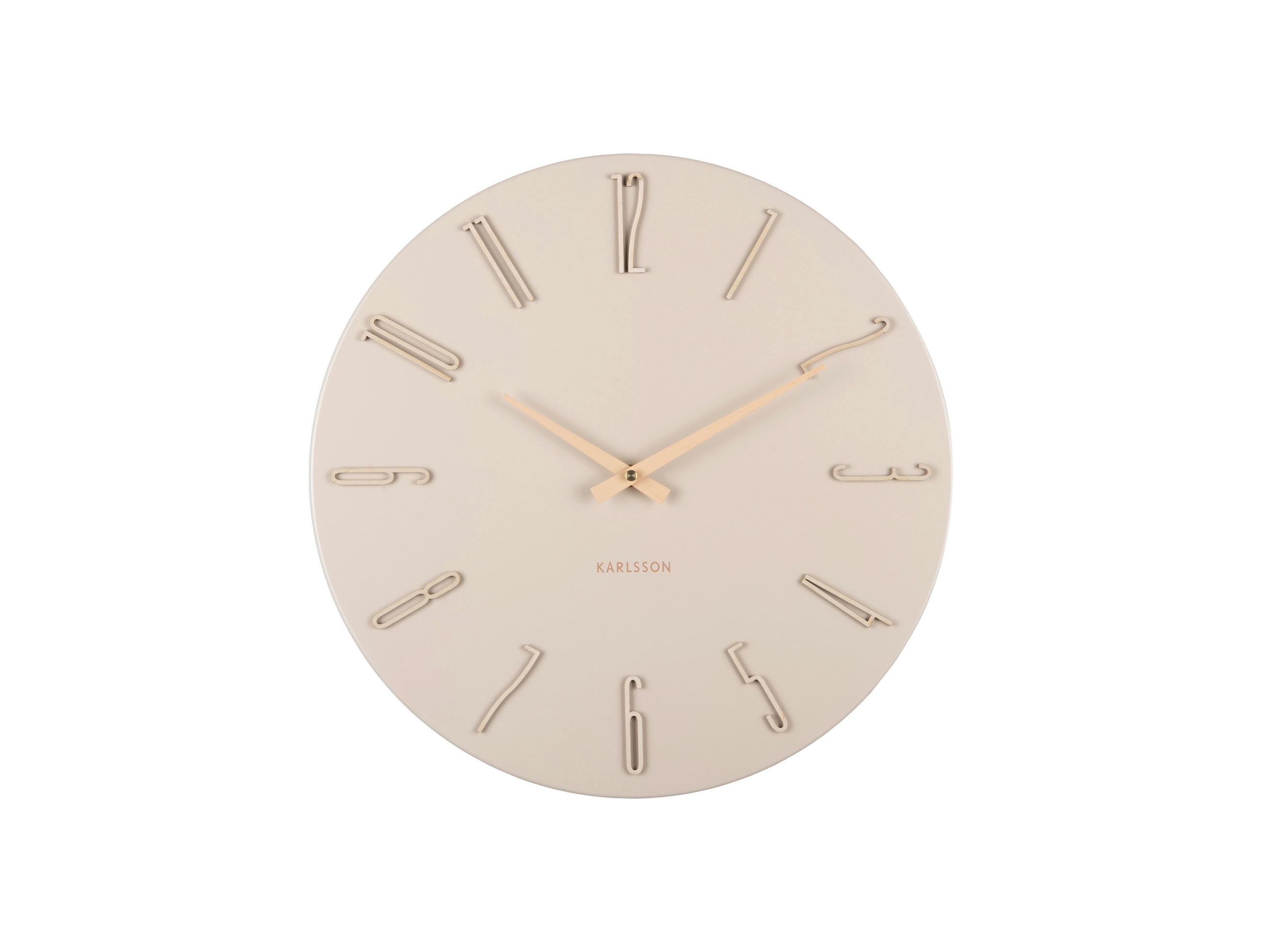WANDUHR Esmerado Weiß  - Weiß, Basics, Metall (40cm) - Karlsson