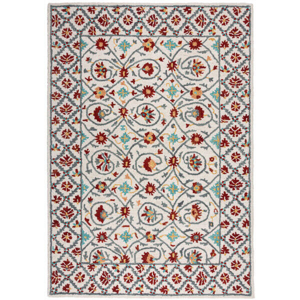 WEBTEPPICH 160/230 cm IRIS TRADITIONAL Creme, Rot  - Rot/Creme, KONVENTIONELL, Textil (160/230cm) - Flair Rugs