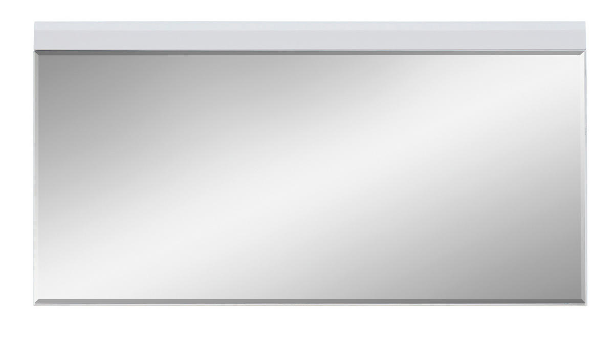 WANDSPIEGEL 130/67/2 cm    in rechteckig  - Weiß, Design, Glas/Holzwerkstoff (130/67/2cm) - Livetastic