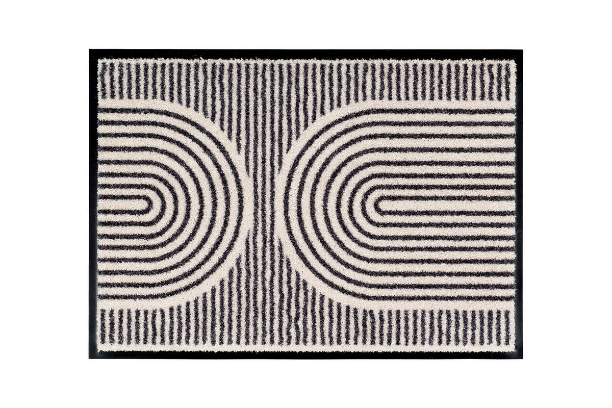 FUßMATTE 67/100 cm Bellevue  - Creme/Schwarz, Design, Textil (67/100cm) - Schöner Wohnen