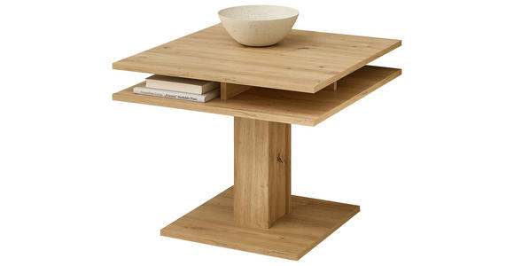 COUCHTISCH 65/65/53-77 cm quadratisch Eiche Artisan - Eiche Artisan, KONVENTIONELL, Holzwerkstoff (65/65/53-77cm) - Carryhome