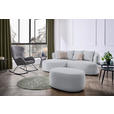 ECKSOFA  in Flachgewebe Hellgrau  166/235 cm  - Hellbraun/Hellgrau, MODERN, Kunststoff/Textil (166/235cm) - Hom`in
