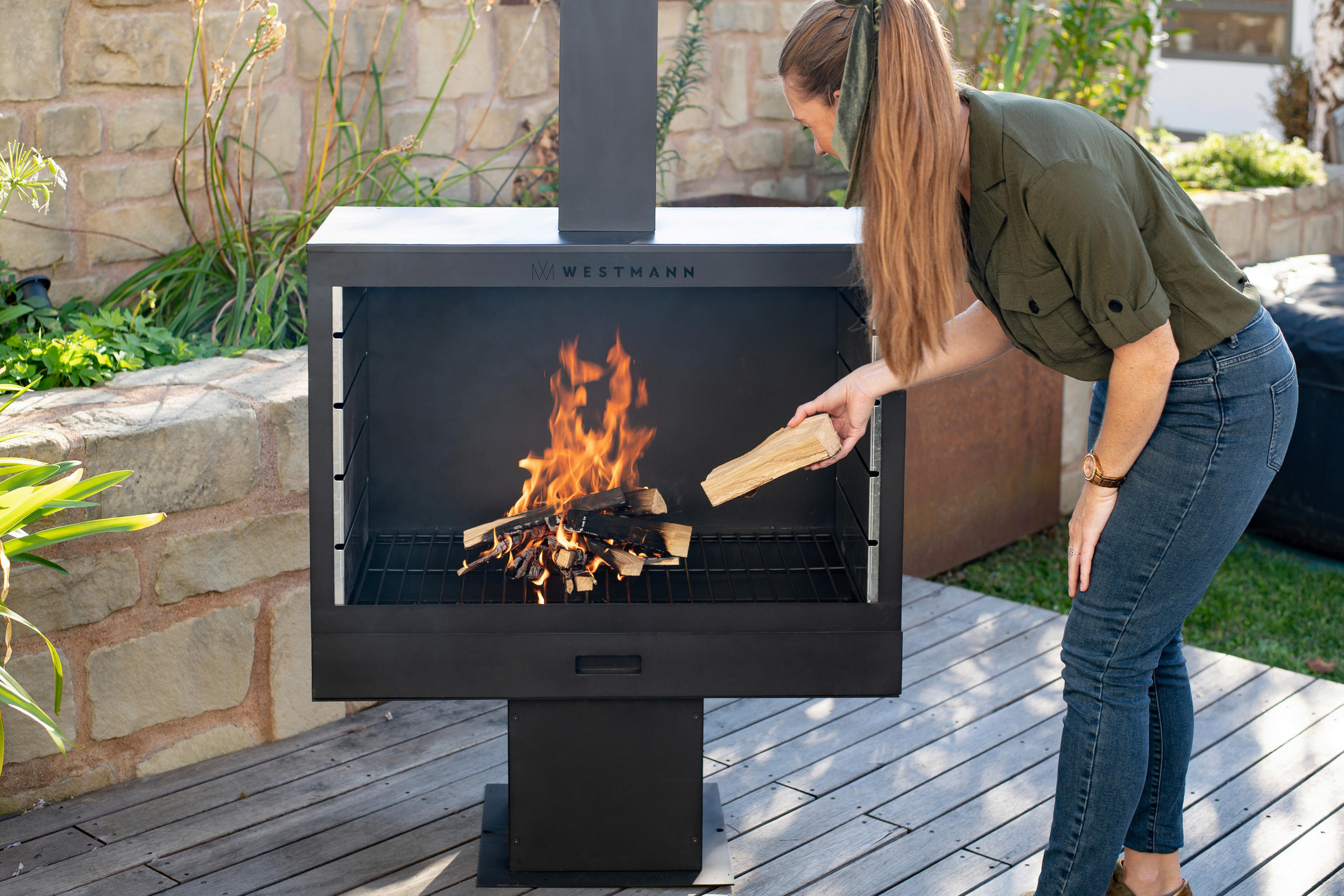 BARBECUE  Schwarz  - Schwarz, KONVENTIONELL, Metall (90/160/50cm) - Ambia Garden