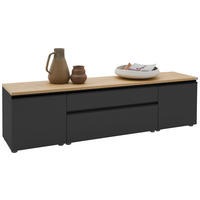 LOWBOARD  in 180/46/41 cm  - Eichefarben/Anthrazit, Design, Holzwerkstoff/Kunststoff (180/46/41cm) - Dieter Knoll