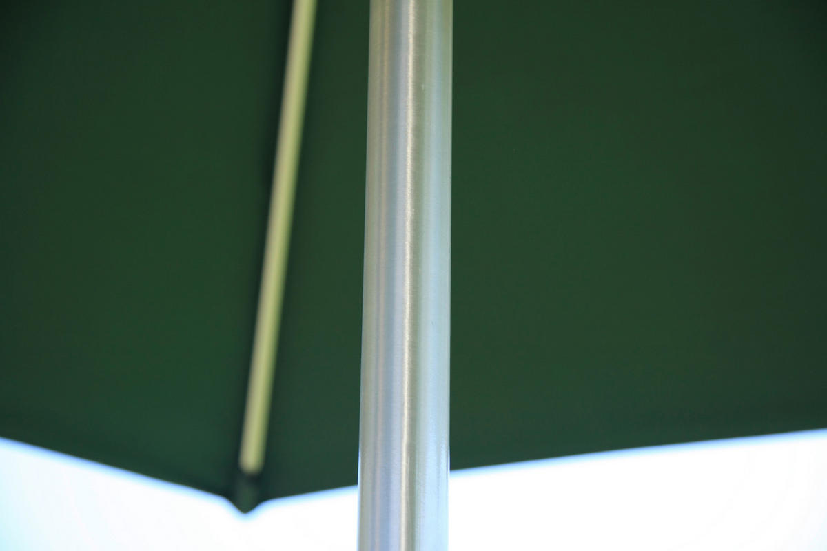 SLNEČNÍK 300 cm - tmavozelená/platinová, Basics, kov/textil (300cm) - Gardenson