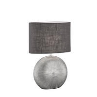 TISCHLEUCHTE Foro 34/17/53 cm   - Anthrazit/Silberfarben, Design, Keramik/Textil (34/17/53cm) - Fischer & Honsel
