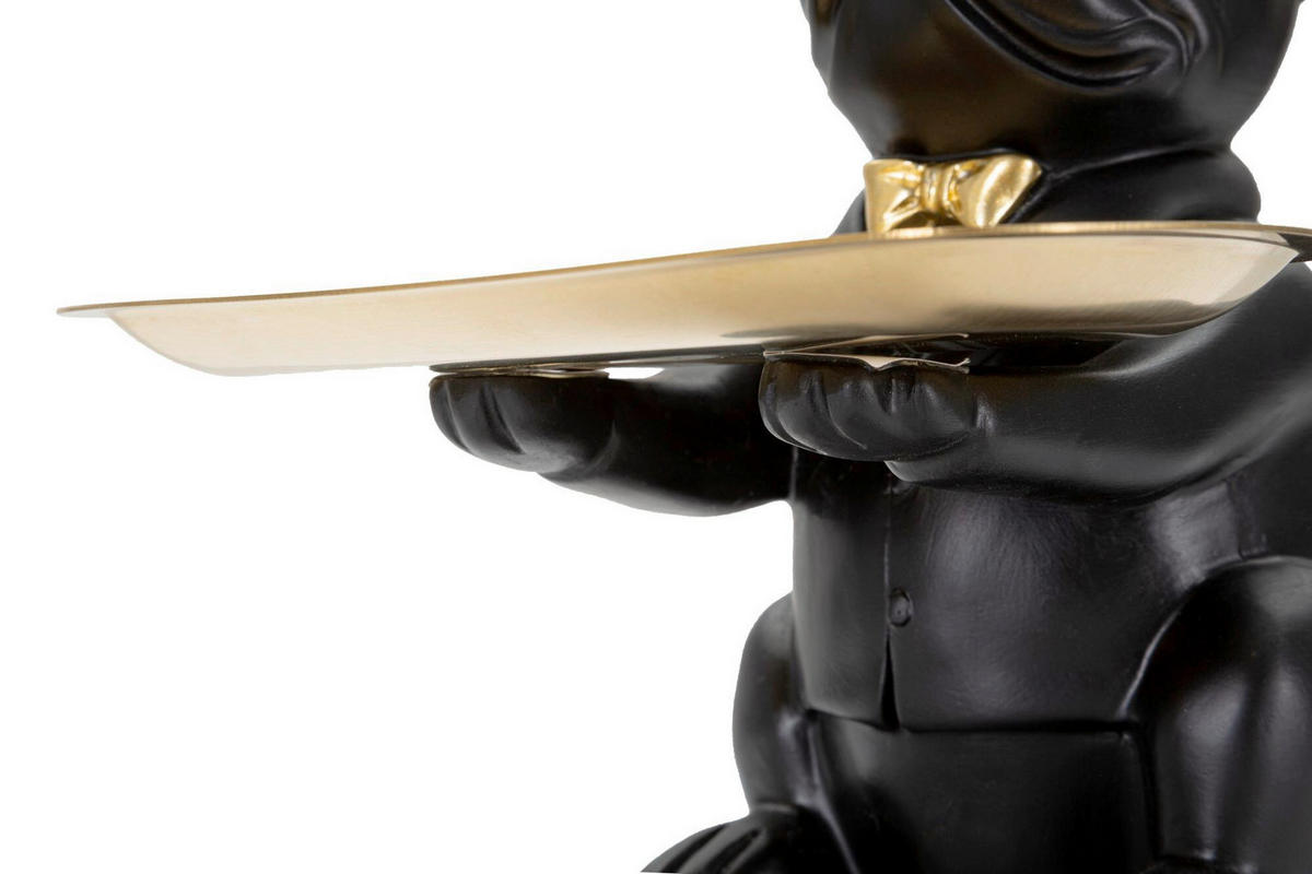 SKULPTUR - Goldfarben/Schwarz, Basics, Kunststoff (19/23.5/20cm)