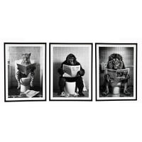 OBRAZ NA PLÁTNE,  - čierna/biela, Basics, kompozitné drevo/textil (45/2.5/60cm)