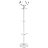 STALAK ZA KAPUTE  bela  metal, plastika, kamen  - bela, Osnovno, kamen/metal (37/176/37cm) - Xora