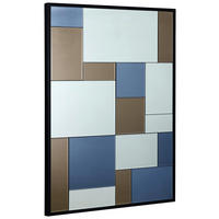 DEKOSPIEGEL 85/115/3,3 cm    in rechteckig  - Klar/Dunkelgrau, Design, Glas/Holzwerkstoff (85/115/3,3cm) - MID.YOU