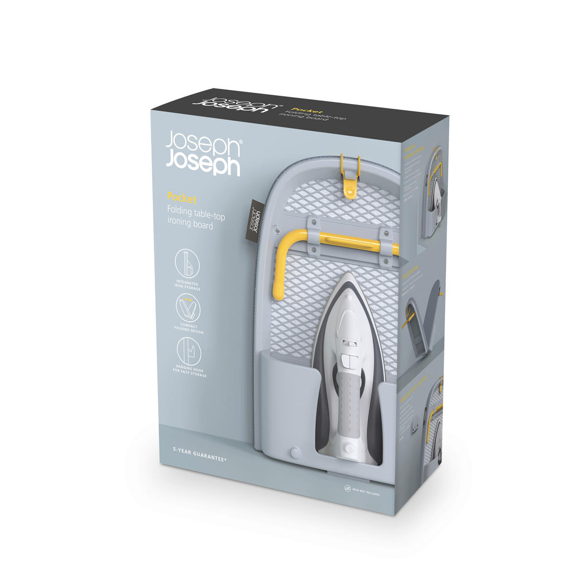BÜGELBRETT  Pocket  - Hellblau, Basics, Kunststoff/Textil (34/15,5/45,5cm) - Joseph Joseph