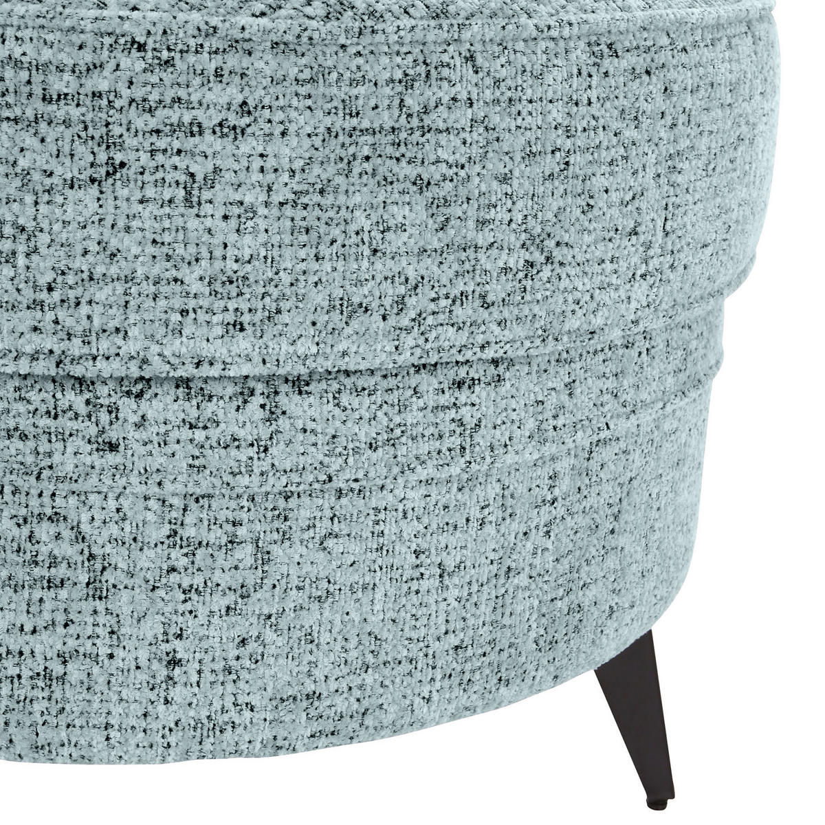 HOCKERTextil Türkis  - Türkis/Schwarz, Romantik / Landhaus, Textil/Metall (75/50/75cm) - Landscape