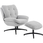 RELAXSESSELSET in Metall, Textil Grau, Schwarz  - Schwarz/Grau, Design, Textil/Metall (75/97/88cm) - Carryhome