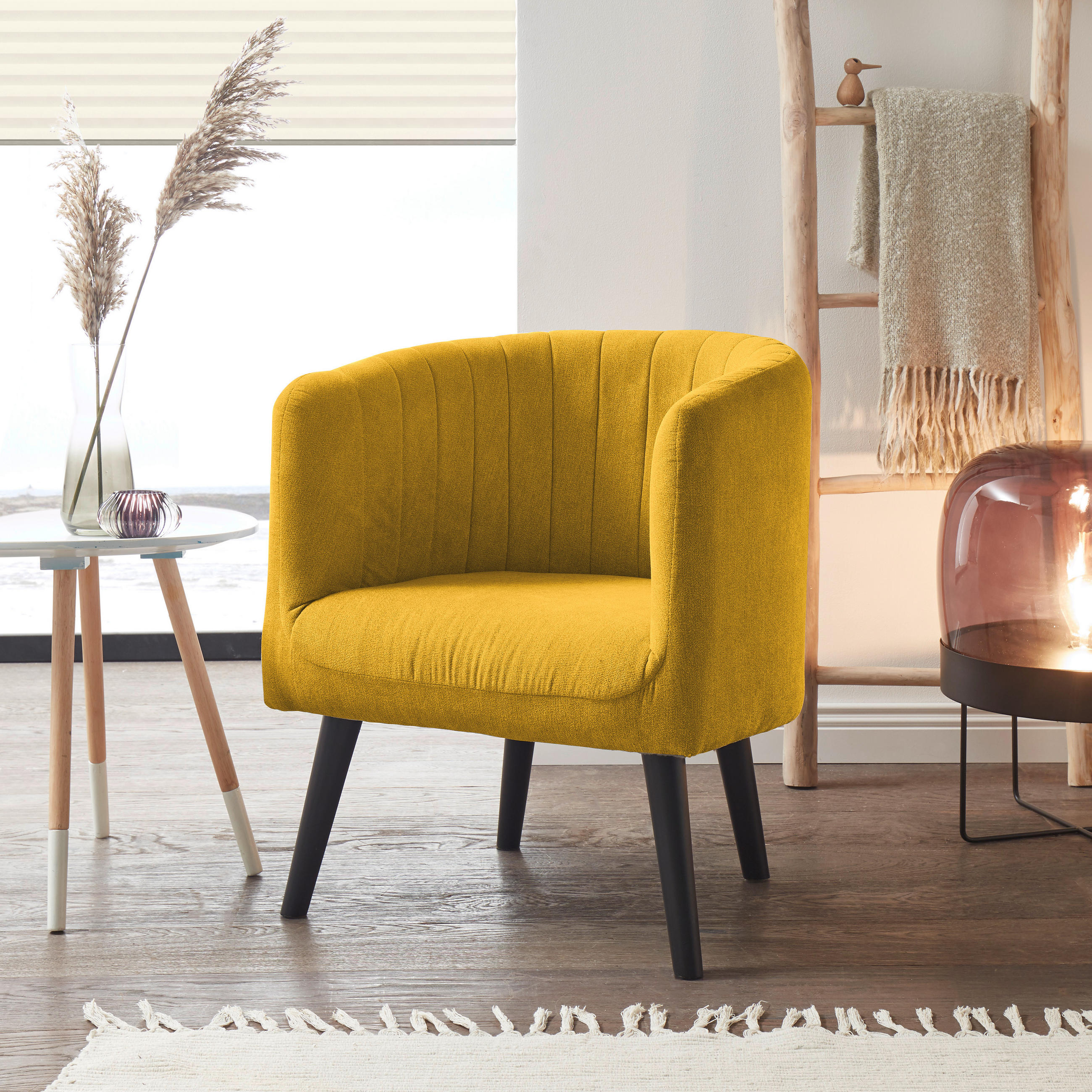 Thumbnail - Livetastic Cocktailsessel, Gelb, Textil, 61x82x58 cm, Wohnzimmer, Sessel, Cocktailsessel