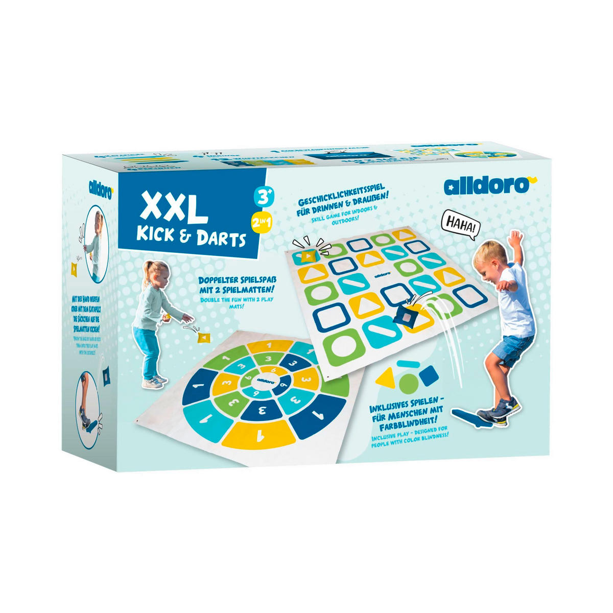 OUTDOORSPIEL XXL Kick & Darts  - Multicolor, Basics, Kunststoff/Textil (160/160cm) - alldoro