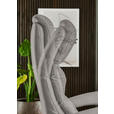 RELAXSESSEL in Leder Hellgrau  - Edelstahlfarben/Hellgrau, Design, Leder/Metall (76/119/86cm) - Dieter Knoll