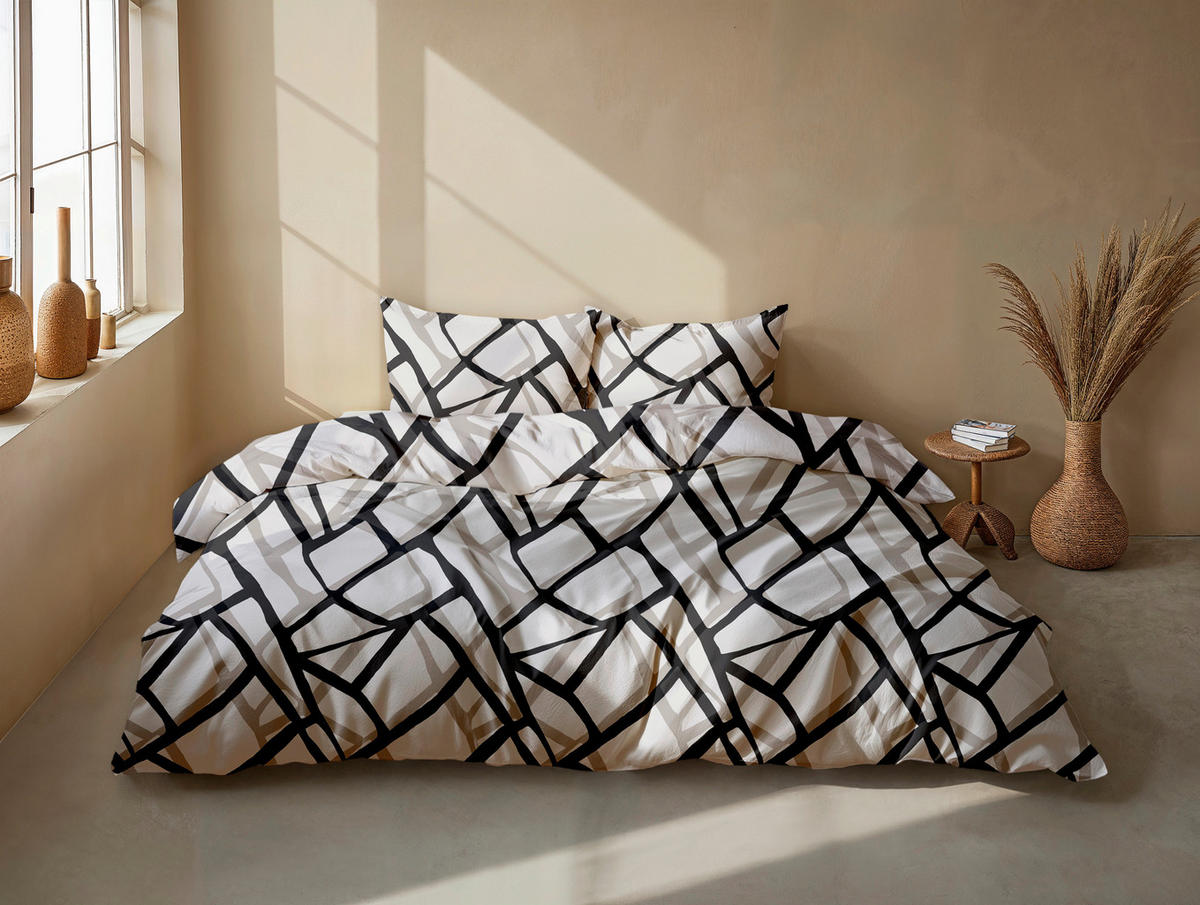 BETTWÄSCHE 2-teilig Serena Flanell 135/200 cm  - Grau, Basics, Textil (135/200cm)