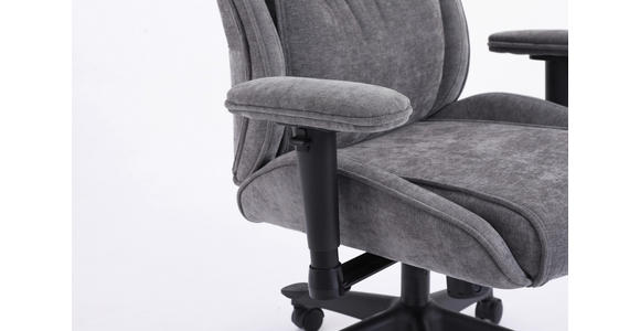 DREHSTUHL Chenille Grau - Schwarz/Grau, Design, Kunststoff/Textil (76/116-124/64.5cm) - Novel