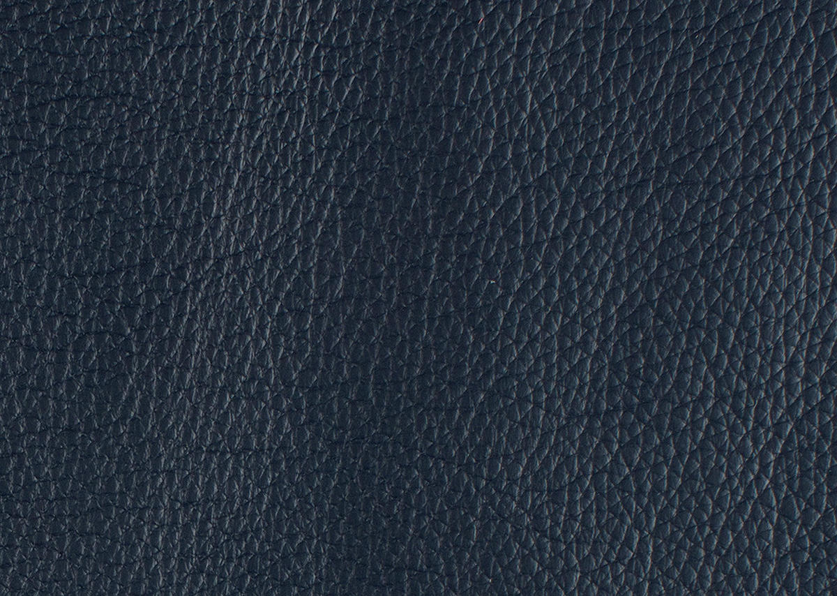 ECKSOFA in Echtleder Dunkelblau  328/193 cm  - Schwarz/Dunkelblau, Design, Leder/Metall (328/193cm) - Dieter Knoll