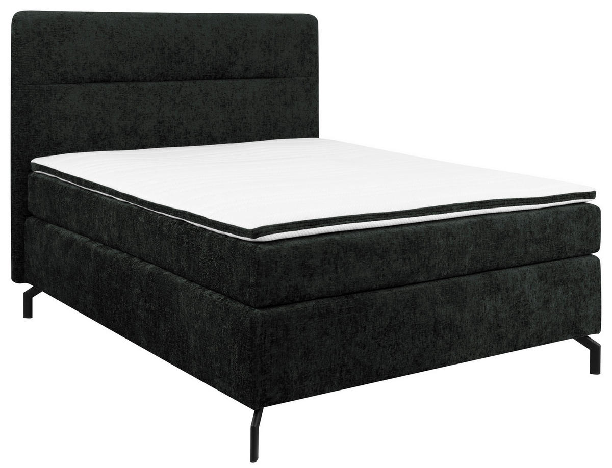 BOXSPRINGBETT 140/200 cm  in Schwarz  - Schwarz, Design, Textil/Metall (140/200cm) - Esposa