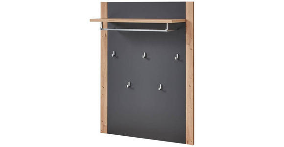 GARDEROBE 5-teilig  in 260/199/38 cm  - Graphitfarben/Eiche Artisan, Design, Holzwerkstoff/Textil (260/199/38cm) - Xora