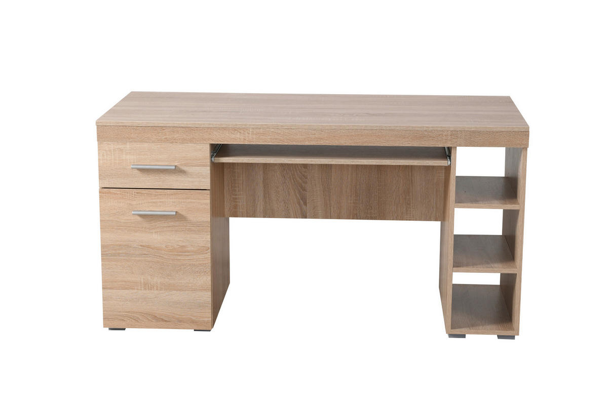 ÍRÓASZTAL 145/76/66 cm  - Sonoma tölgy, Basics, faalapú anyag (145/76/66cm) - Xora