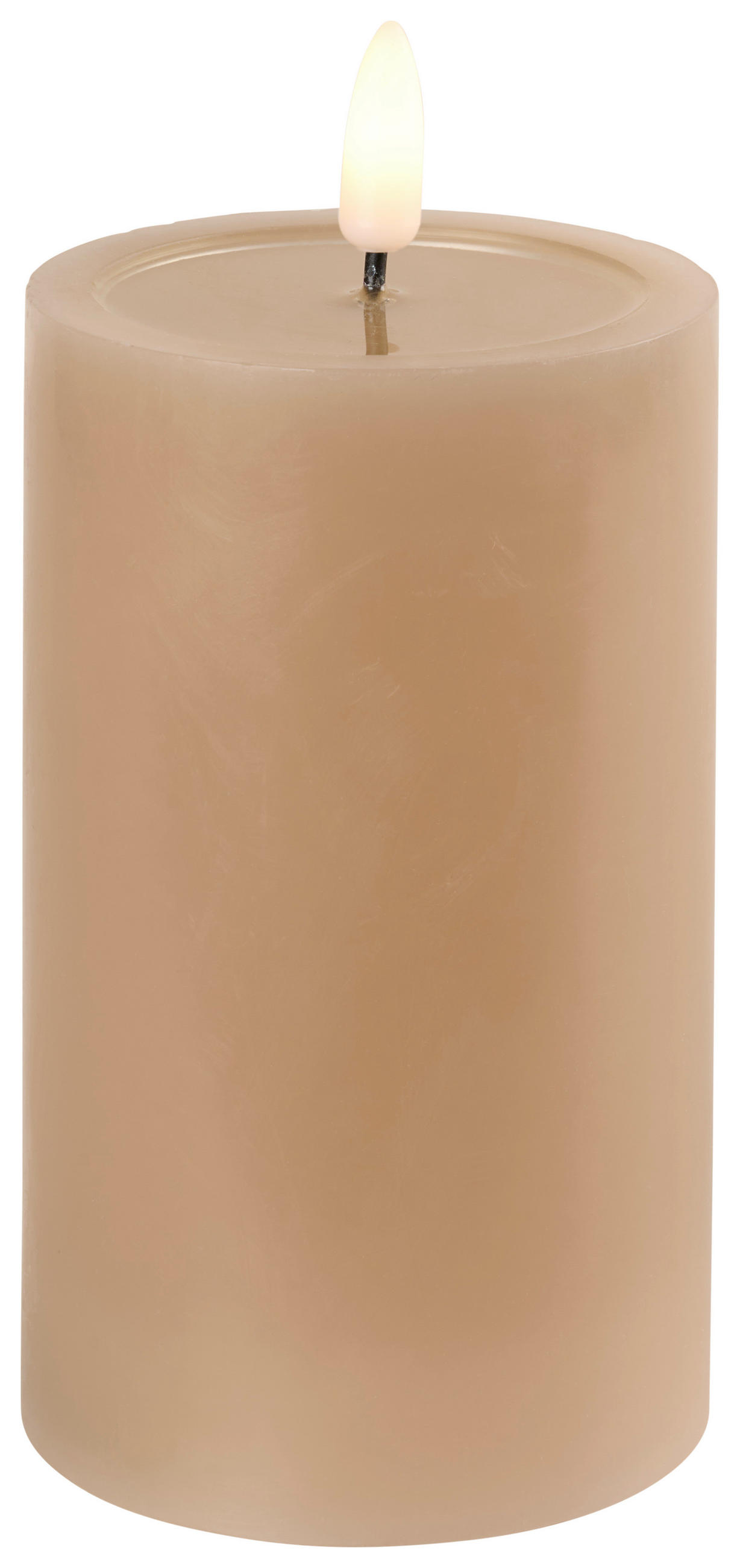LED-LJUS 7,5/12,5 cm  - sandfärgad, Lifestyle, plast/paraffin (7,5/12,5cm) - Ambia Home