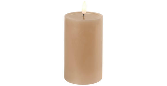 LED-KERZE 7,5/12,5 cm  - Sandfarben, LIFESTYLE, Kunststoff/Paraffin (7,5/12,5cm) - Ambia Home