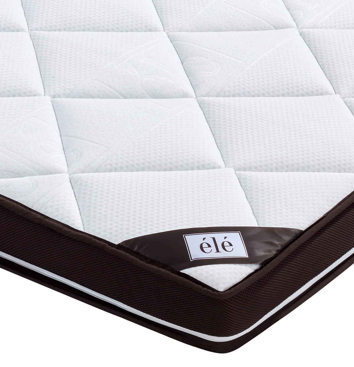Topper Luxe 90/200 cm Höhe ca. 10 cm  - Weiß, Textil (90/200cm) - Ele