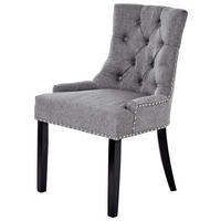 STUHL  mit Griff Webstoff  - Schwarz/Grau, MODERN, Holz/Textil (56/62,5/91cm) - Livetastic