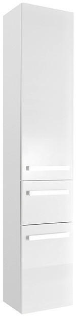 HOCHSCHRANK 30/168/33 cm  - Chromfarben/Weiß, KONVENTIONELL, Glas/Holzwerkstoff (30/168/33cm) - Sadena