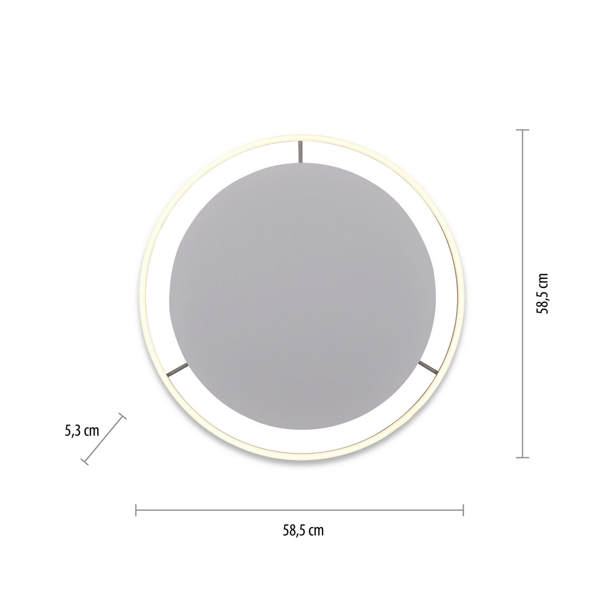 LED-DECKENLEUCHTE 58,5/58,5/5,3 cm   - Design (58,5/58,5/5,3cm)