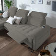 ECKSOFA in Webstoff Grau  - Schwarz/Grau, LIFESTYLE, Textil/Metall (180/310cm) - Valnatura