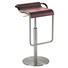 BARHOCKER in Rot, Edelstahlfarben - Edelstahlfarben/Rot, Design, Leder/Metall (47/70-97/42cm) BARHOCKER in Rot, Edelstahlfarben - Edelstahlfarben/Rot, Design, Leder/Metall (47/70-97/42cm)