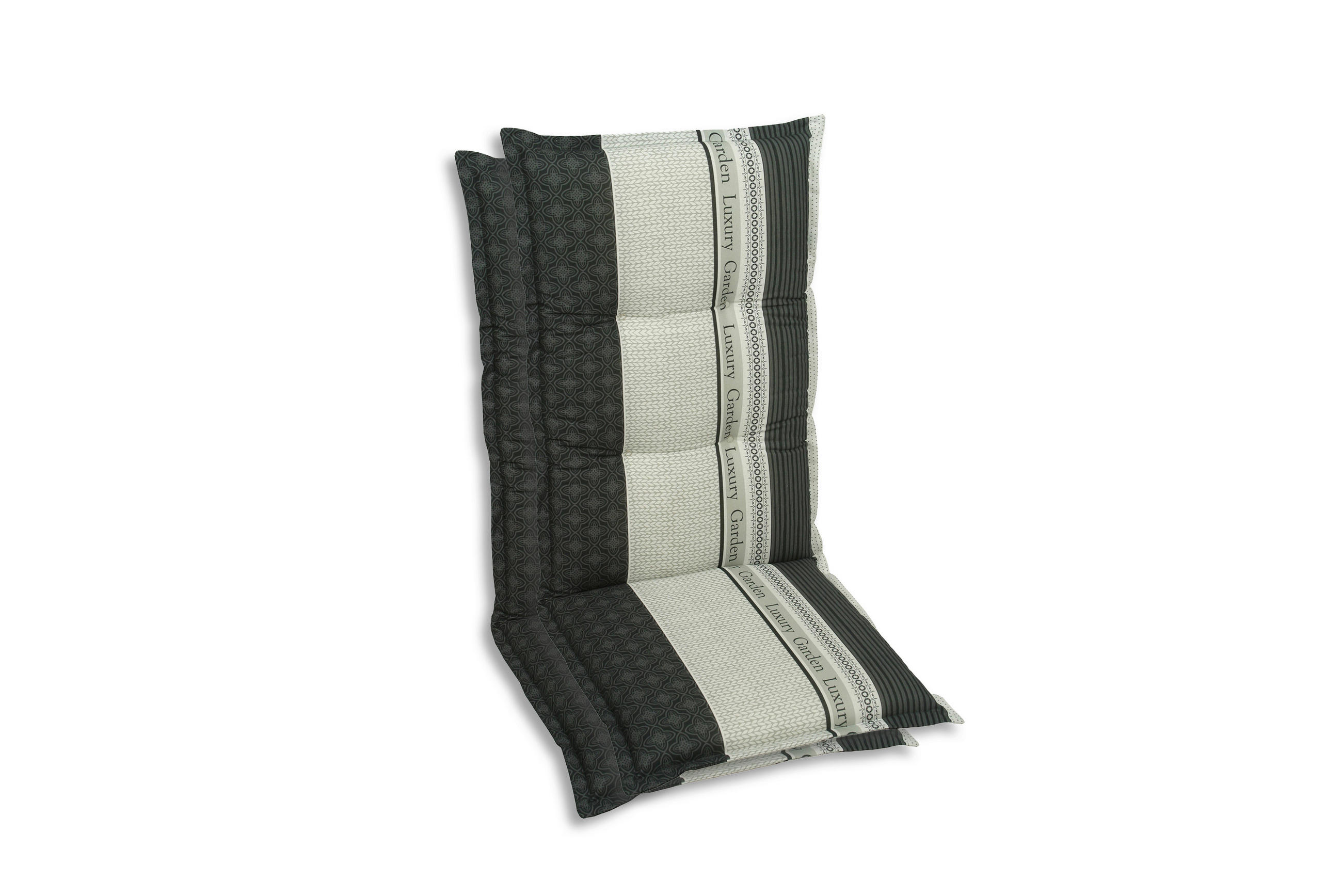 SESSELAUFLAGENSET in Anthrazit Schriftzug  - Anthrazit, Basics, Textil (50/7/120cm)