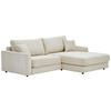 ECKSOFA Beige Cord  - Beige/Schwarz, Design, Kunststoff/Textil (240/175cm) - Landscape