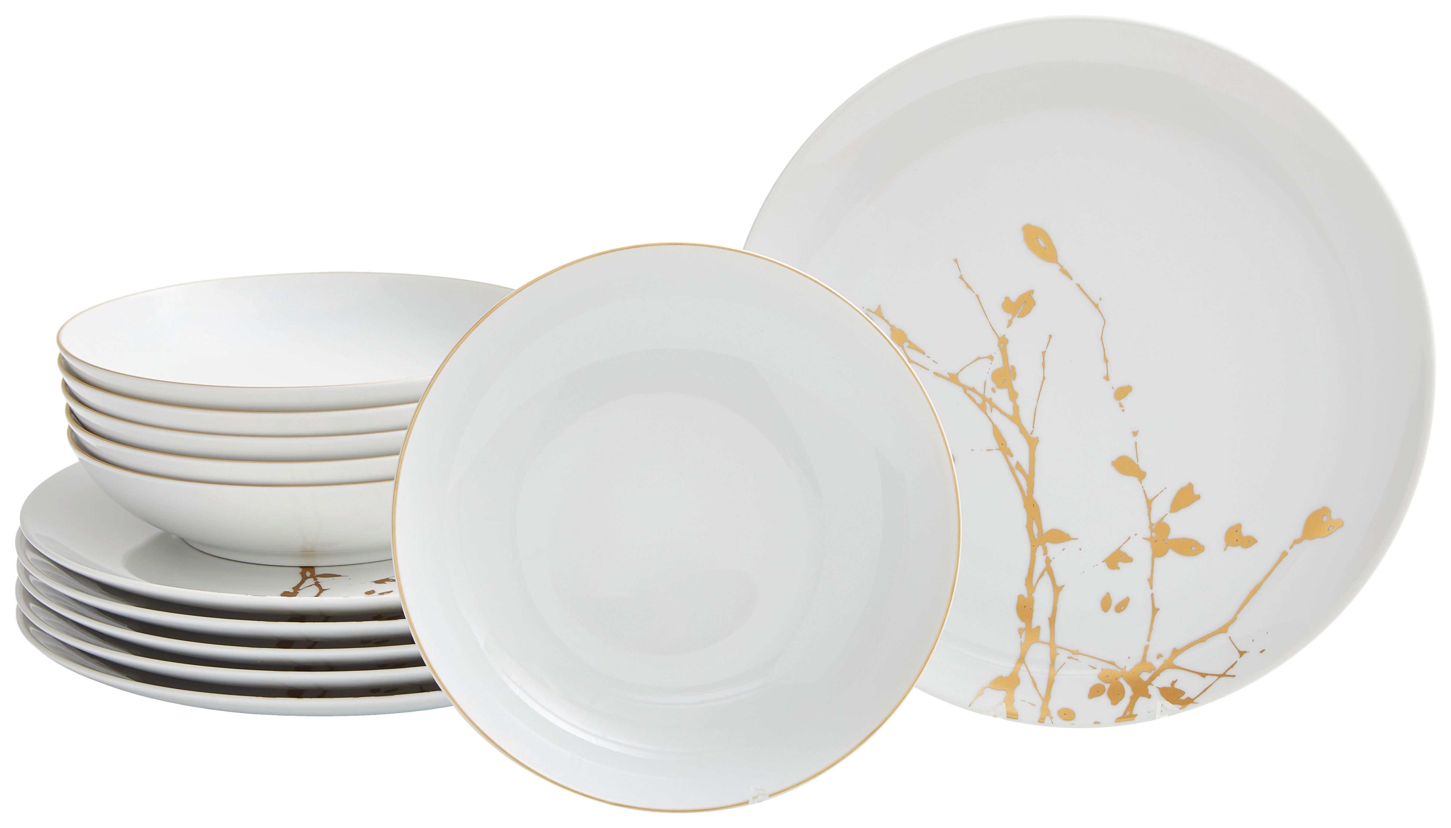 TAFELSERVICE Liberty - Golden Rose Hip 12-teilig  - Basics, Keramik (32,3/32,3/23,5cm) - Seltmann Weiden