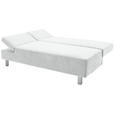 SCHLAFSOFA Flachgewebe Creme  - Chromfarben/Creme, Design, Holz/Textil (205/77-93/99cm) - Novel