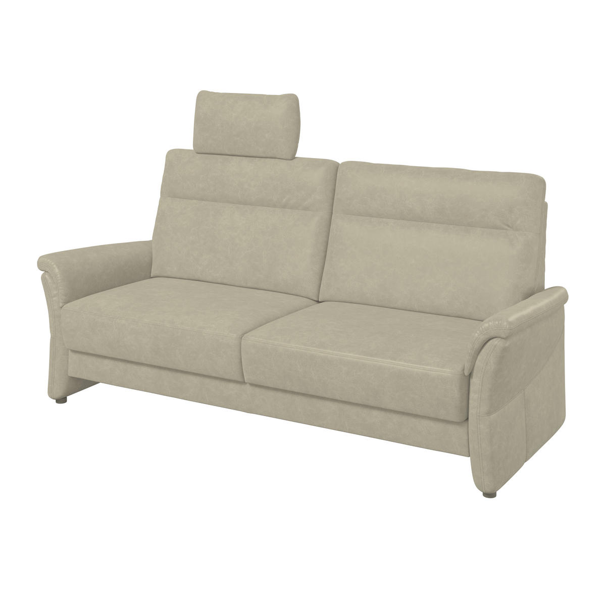 3,5-SITZER - Hellgrau/Schwarz, Konventionell, Kunststoff/Textil (205/98/91cm) - Elegando