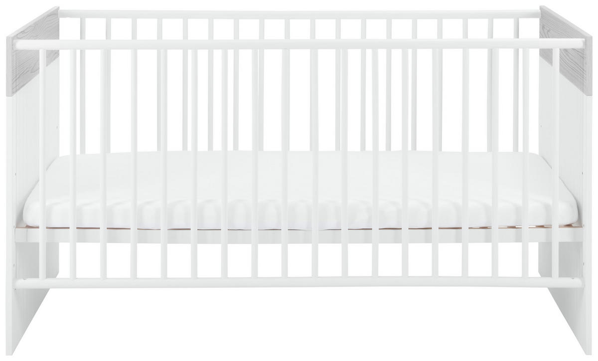 DĚTSKÁ POSTÝLKA  140 cmx70 cm - bílá/barvy pinie, Basics, dřevo/kompozitní dřevo (143/77/80cm) - My Baby Lou