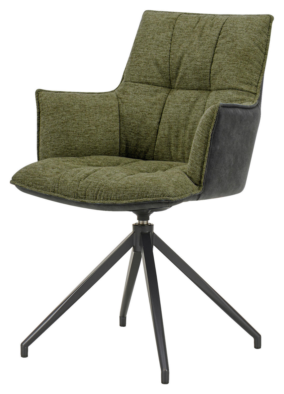 ŽIDLE S PODRUČKAMI, železo, mikrovlákno, zelená, černá - černá/zelená, Design, kov/textil (59/89,5/63cm) - Novel