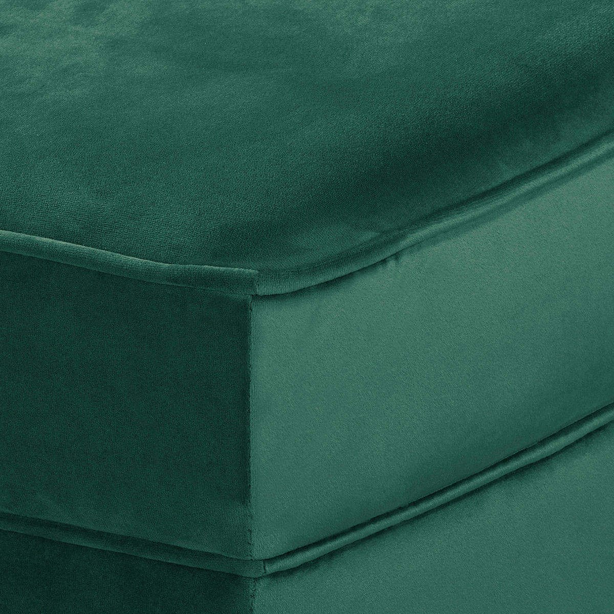 RÉCAMIERE Samt Grün  - Braun/Grün, Design, Holz/Textil (185/93/75cm) - Livetastic