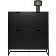 HIGHBOARD in 120/130/40 cm - Anthrazit/Schwarz, Design, Holzwerkstoff/Metall (120/130/40cm) - Novel